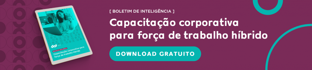 banner roxo com os dizeres "boletim de inteligência, capacitação corporativa para força de trabalho híbrido, download gratuito"