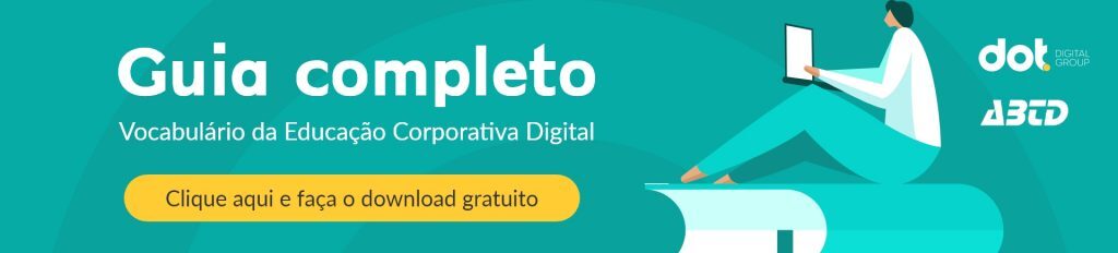 banner verde água, com os dizeres "guia completo, vocabulário da Educação Corporativa Digital, clique aqui e faça o download gratuito"