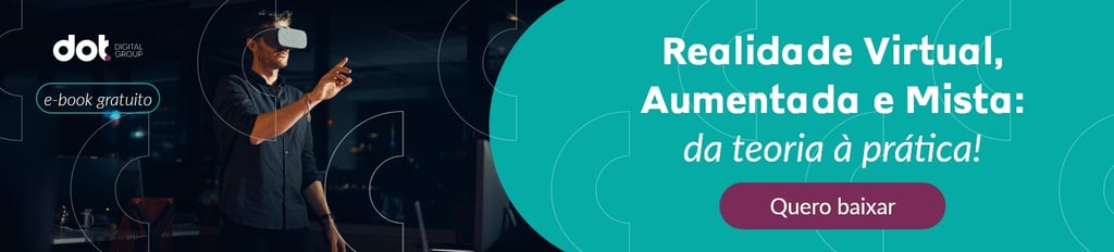 banner para baixar o ebook "Realidade Virtual, Aumentada e Mista: da teoria à prática"