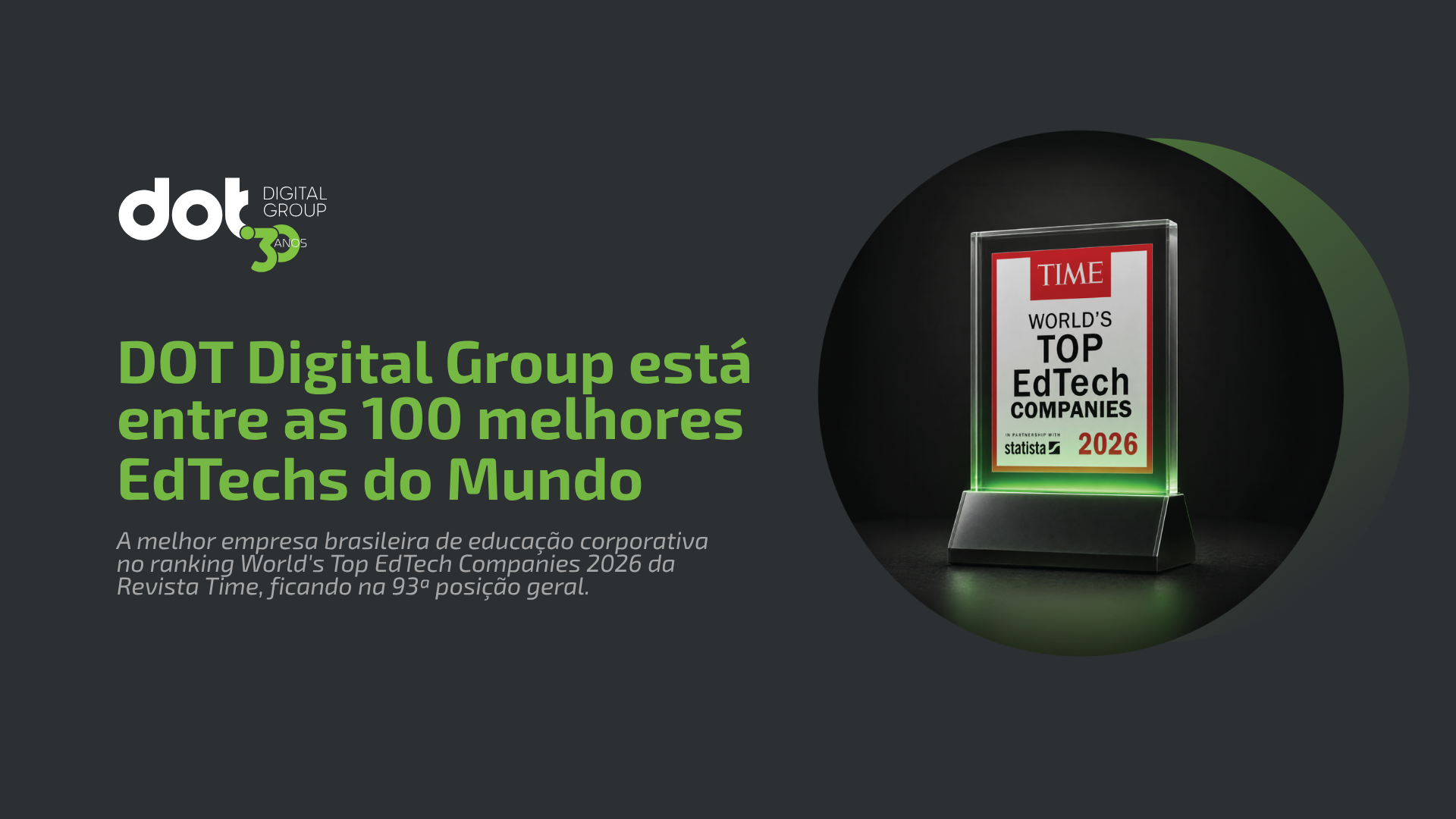 DOT Digital Group está entre as 100 melhores EdTechs do Mundo segundo Revista Time